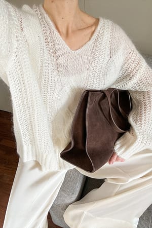 Offwhite Pull en maille de mohair mélangé