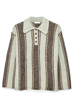 Stripe Knitted Rugby Sweater