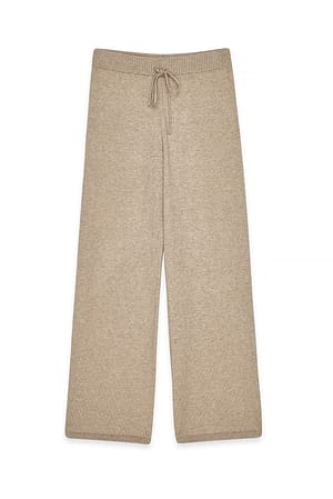 Beige Melange Strickhose