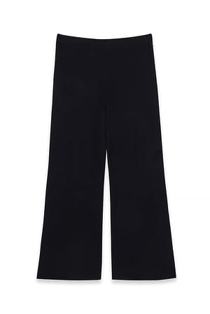 Black Pantalon en maille de laine mélangée