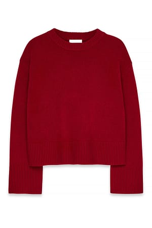 Dark Red Strickpullover aus Wolle