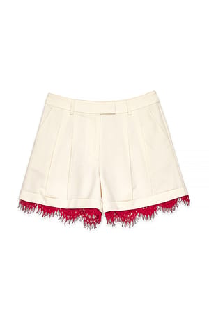 Offwhite Short en dentelle