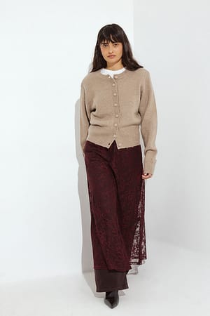Plum Lace Maxi Skirt