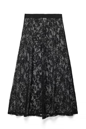 Black Lace Maxi Skirt