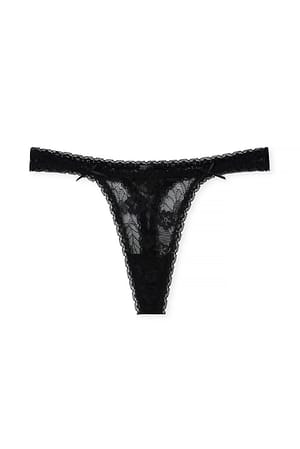 Black Spitzen-String