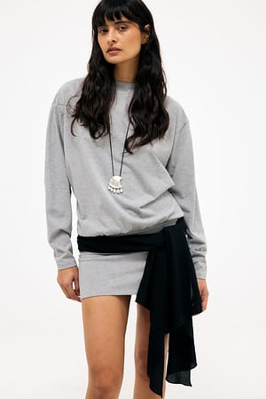 Grey Melange Layering kjole