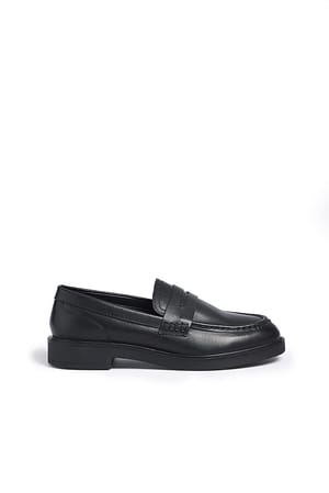 Black Mocasines de piel