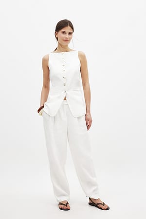White Linen Pants