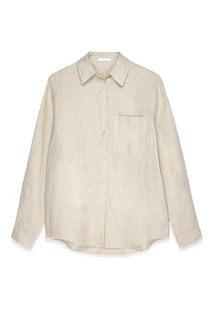 Beige Linskjorte