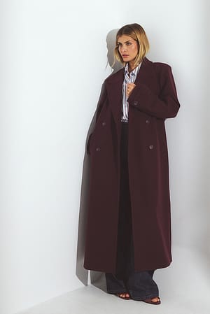 Plum Long Coat