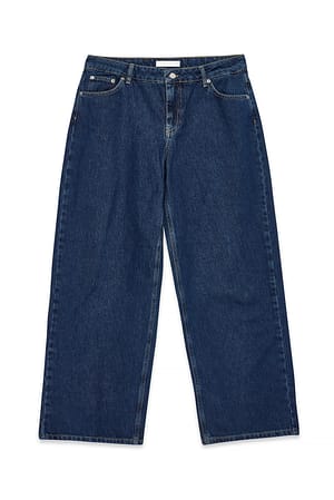 Dark Blue Lockere lange Hüftjeans