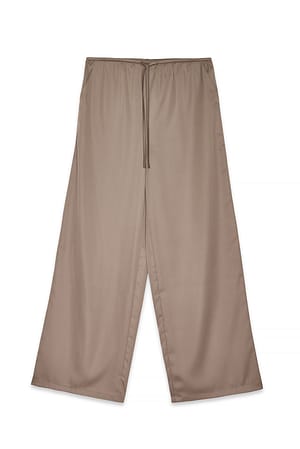 Light Brown Loose Mid Waist Trousers