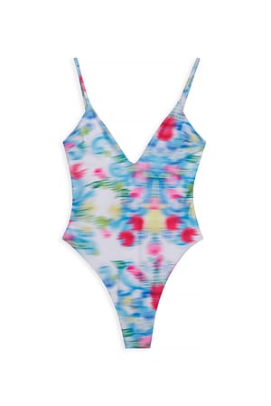 Print Bañador con espalda baja