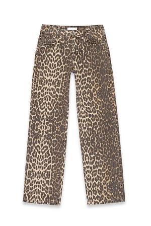 Leoprint Straight Leopard Denim