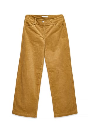 Camel Cordhose mit niedriger Taille