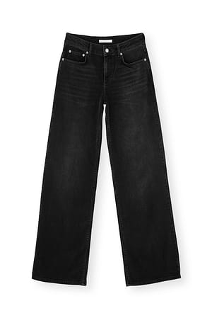 Black Low Waist Wide Leg Denim