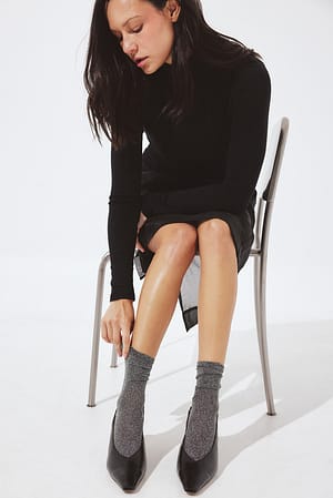 Black Lurex Socks