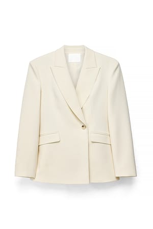 White Maxi Hourglass figursydd blazer