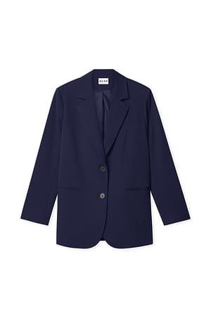 Navy Maxi Oversized Blazer