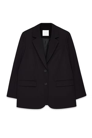 Black Maxi-blazer i overstørrelse