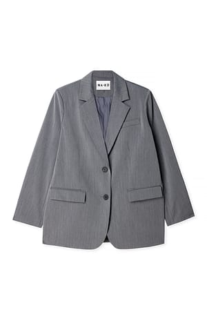 Grey Maxi Oversized Blazer