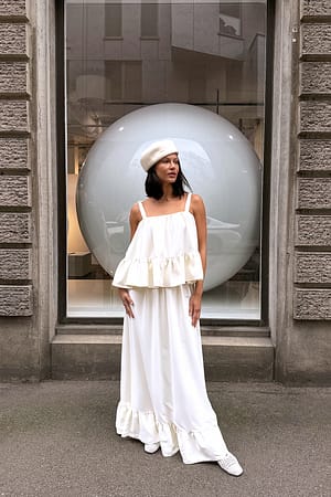 Cream Maxi Skirt