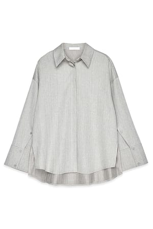 Beige Melange Tailored Shirt