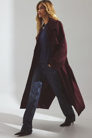 Dark Blue Mid Waist Slim Denim