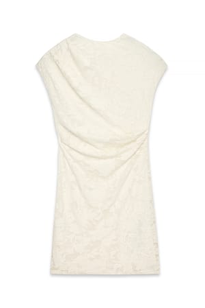 Offwhite Minikleid mit offenem Rücken
