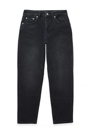 Dark Grey Mom High Waist Jeans
