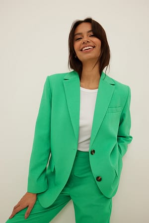 Green Strukturerad oversize kavaj