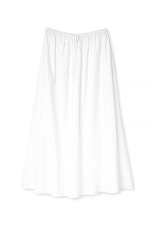 White Maxiskjørt