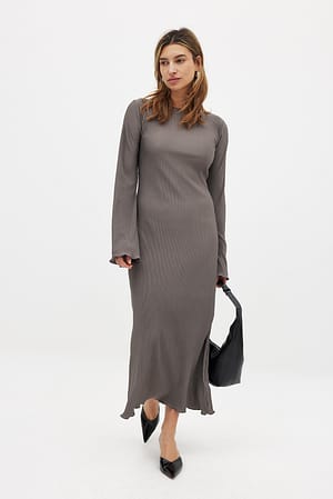 Grey Midikleid mit Falten