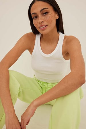 Soft Green Jogginghose mit gebürstetem Kordelzug