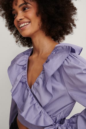 Lilac Økologisk bomullsbluse