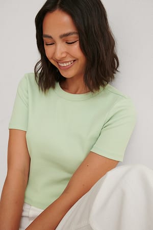 Dusty Mint Organisches Basic T-Shirt