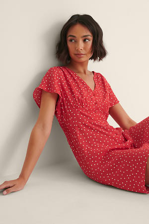 Red Dot Minikjole med knapper