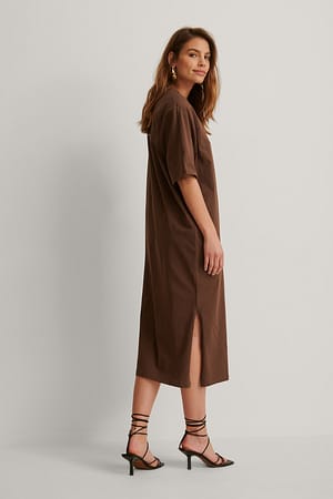 Brown Organische jurk