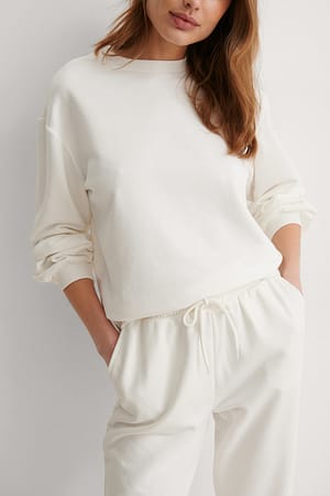 Cream Økologisk oversized genser