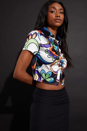 Multi Print Bedrucktes Satin-Hemd