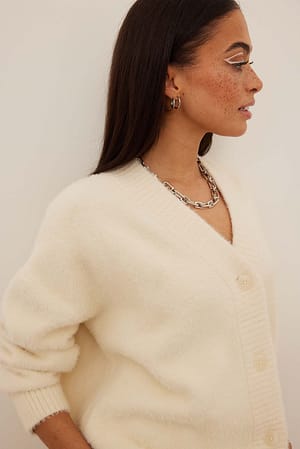 Offwhite Strikket cardigan