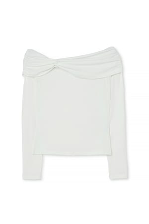 Offwhite Schulterfreies Top