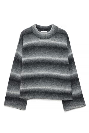 Grey Ombre Knitted Oversized Sweater