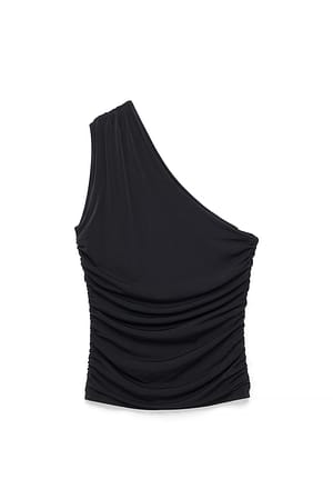 Black One-Shoulder-Top