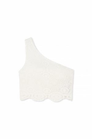 Off White Hæklet top med én skulder