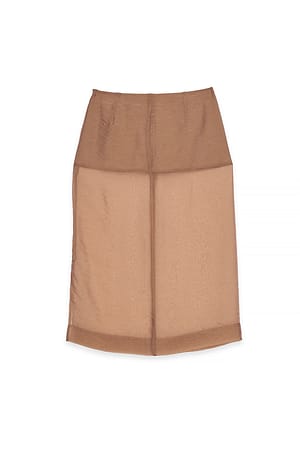 Beige Organza-Rock
