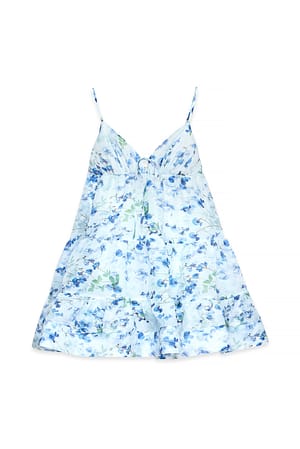 Floral Organza Strap Mini Dress