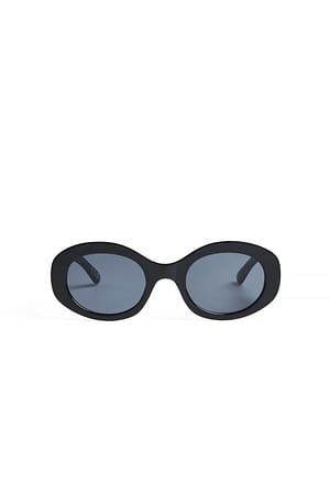 Black Oval Frame Sunglasses