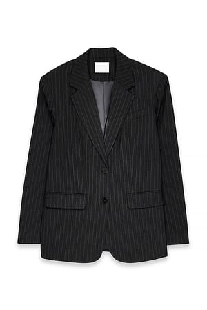 Stripe Blazer i overstørrelse med striber