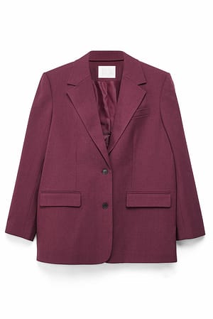 Burgundy Oversized Blazer
